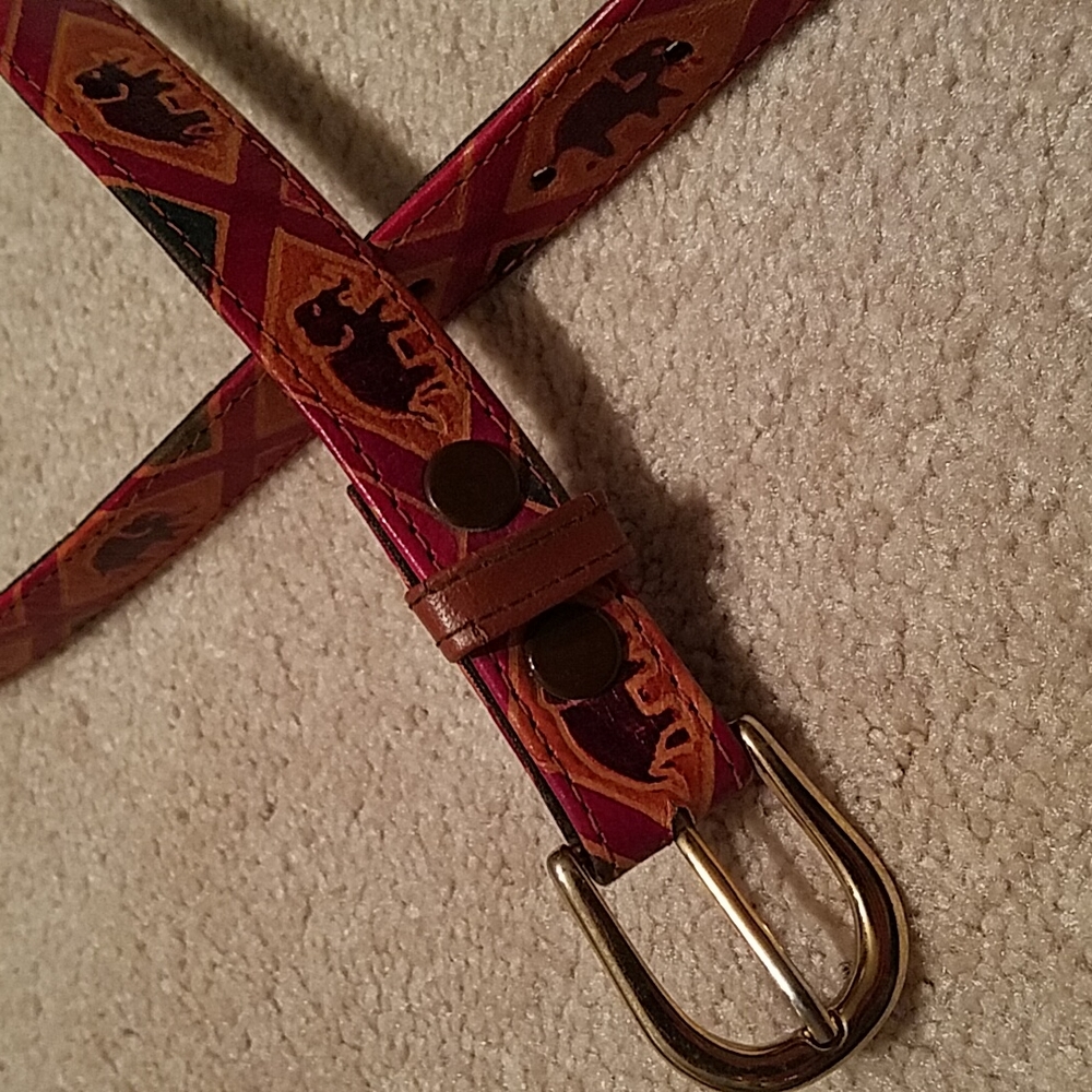 Elephant stamped belt